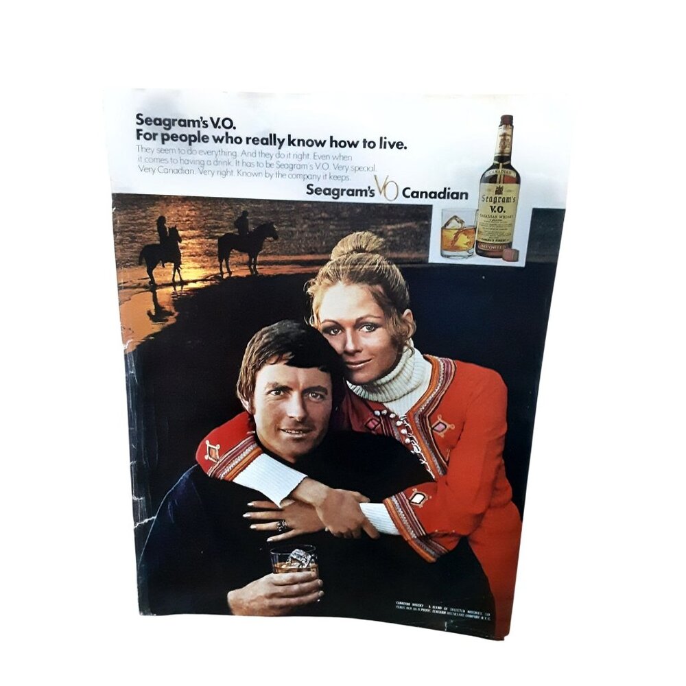 1971 Seagrams VO Canadian Whiskey Vintage Alcohol Magazine Ad